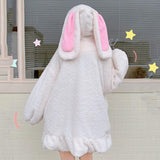 Style Autumn Winter Women Warm Jacket Rabbit Ears Hooded