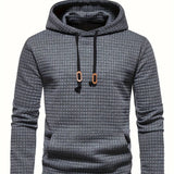 Men's Casual Solid Pullover Hooded Sweatshirt Pocket