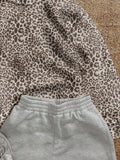 Leopard Print Oversized Hoodie for Women Sweatshirt
