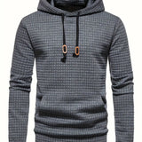 Men's Casual Solid Pullover Hooded Sweatshirt Pocket