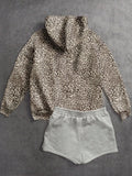 Leopard Print Oversized Hoodie for Women Sweatshirt