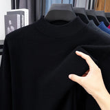 Men's Half Turtleneck Knitwear Sweater Winter Sweatshirt