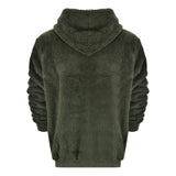Men's Autumn Plush Hoodies Big And Tall Solid Color Sweatshirts