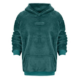 Men's Autumn Plush Hoodies Big And Tall Solid Color Sweatshirts