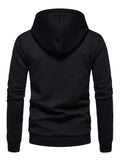 Men's Casual Solid Pullover Hooded Sweatshirt Pocket