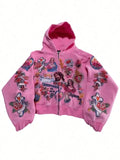 Women's Zip Up Hoodies Jacket Graphic Sweatshirt Jacket