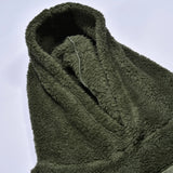 Men's Autumn Plush Hoodies Big And Tall Solid Color Sweatshirts