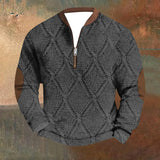 Mens Outdoor Casual Long Sleeved Hoodless Sweatshirt