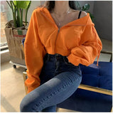 Autumnal Hooded Zipper Sweaters Outerwear for Women