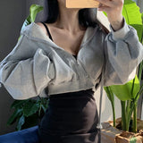 Autumnal Hooded Zipper Sweaters Outerwear for Women