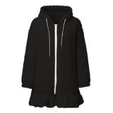 Style Autumn Winter Women Warm Jacket Rabbit Ears Hooded