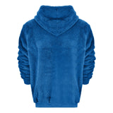 Men's Autumn Plush Hoodies Big And Tall Solid Color Sweatshirts
