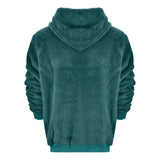 Men's Autumn Plush Hoodies Big And Tall Solid Color Sweatshirts