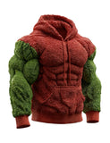 Muscle Line Flannel Hooded 3D Muscle Fuzzy Cotton Hoodie