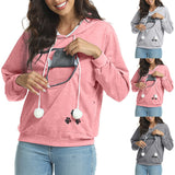 Women Hoodies Sweatshirt Sport Style Casual Funny Cat