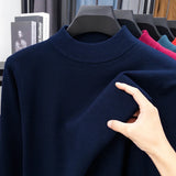 Men's Half Turtleneck Knitwear Sweater Winter Sweatshirt