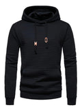 Men's Casual Solid Pullover Hooded Sweatshirt Pocket