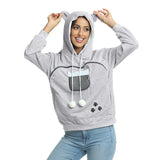 Women Hoodies Sweatshirt Sport Style Casual Funny Cat
