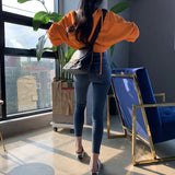 Autumnal Hooded Zipper Sweaters Outerwear for Women