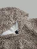 Leopard Print Oversized Hoodie for Women Sweatshirt