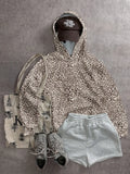 Leopard Print Oversized Hoodie for Women Sweatshirt