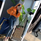 Autumnal Hooded Zipper Sweaters Outerwear for Women