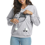 Women Hoodies Sweatshirt Sport Style Casual Funny Cat